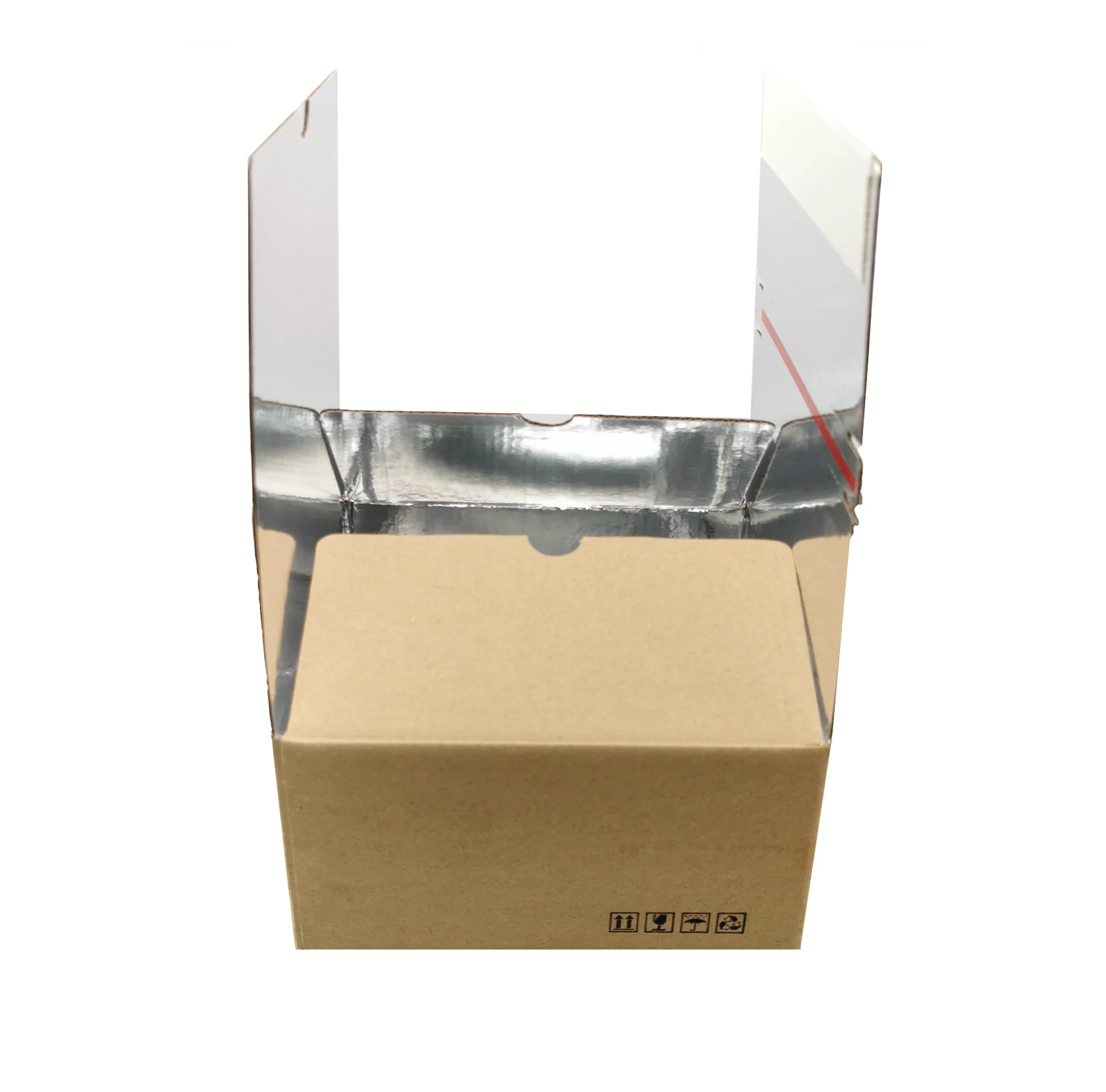 Customized Logo Insulated Box Fish Food Styrofoam Insulated Shipping Transporting Frozen Food Double-sided Aluminum Foil Box
