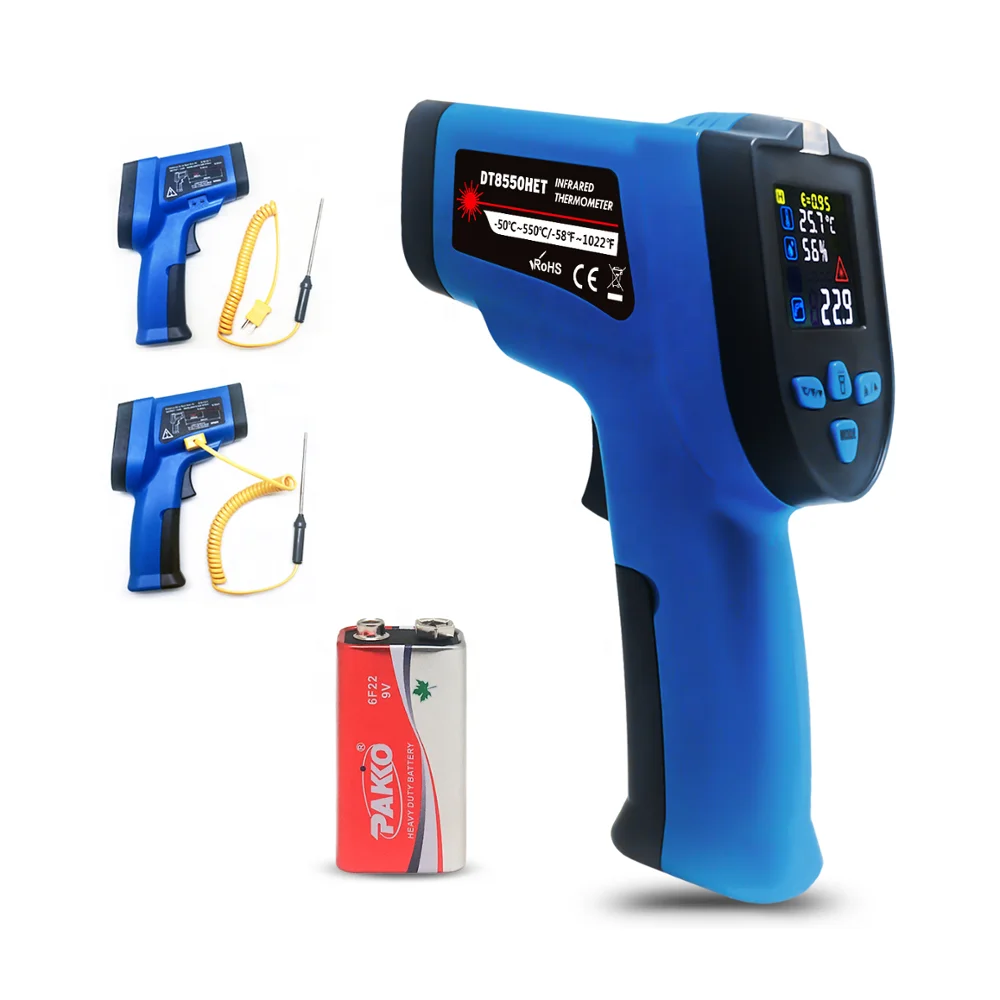 2020 Non Contact Heavy Duty NCV Tester Detector IR Infrared Thermometer with the Temperature Probe for Industry Industries
