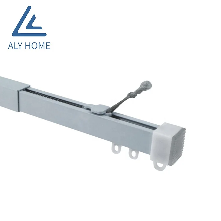 Modern Home Curtain Track New European style ceiling mounted adjustable metal small square rail