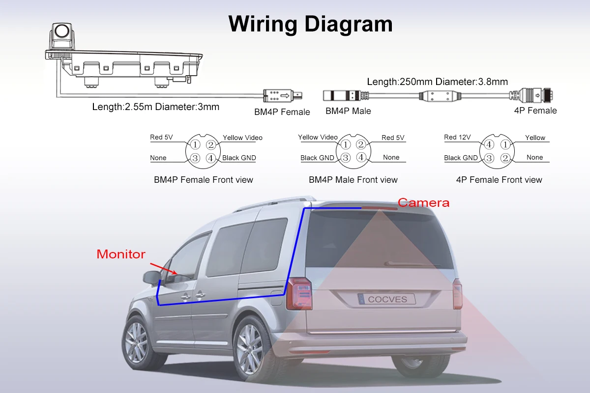 Car Rear View Camera For Volkswagen Transporter T5