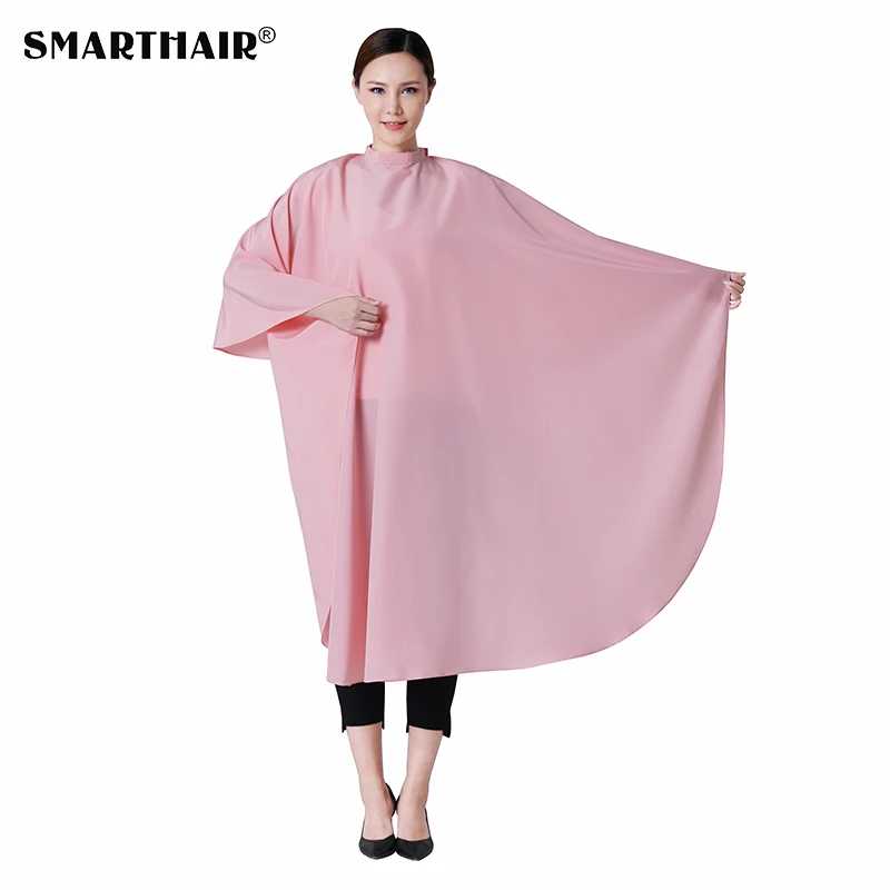 hair cutting cape barber gown wholesale rubber neck pvc hairdressing cape for hairdressers waterproof pink cape