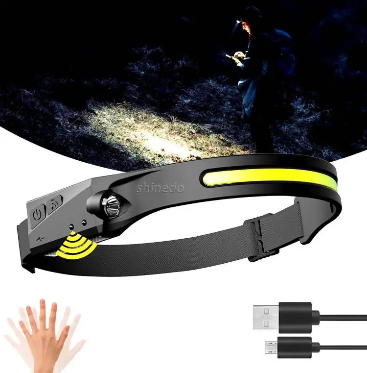 Фонарь налобный светодиодный Аккумуляторный с зарядкой от USB