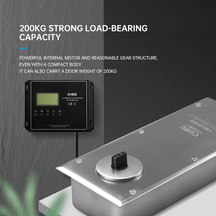 2024 New Price D-180s High Quality Heavy Duty Automatic Electric Floor Spring For Glass Door/Wooden Door / Metal Door
