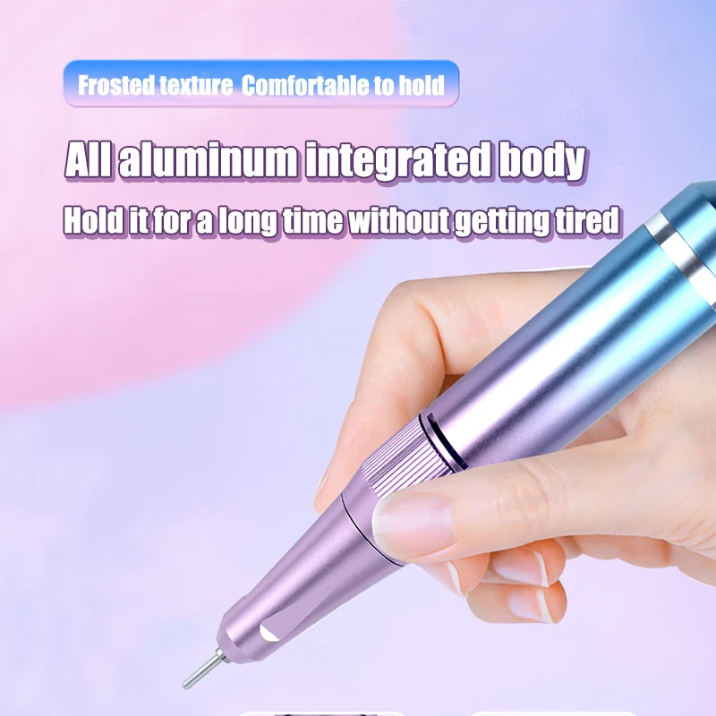 2023 Pink Gradient 40000 RPM Charging Beauty Removal Personal Polishing Nails Drill Machine Nail Drill Set by Danse