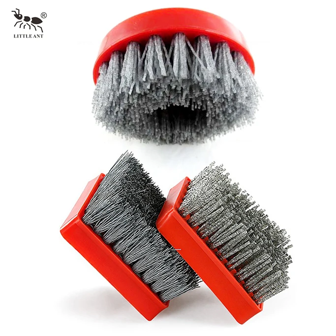 LITTLE ANT Round Fiber Nylon Abrasive Diamond Polishing Silicon Carbide Antique Brush for Granite Engineering Stone