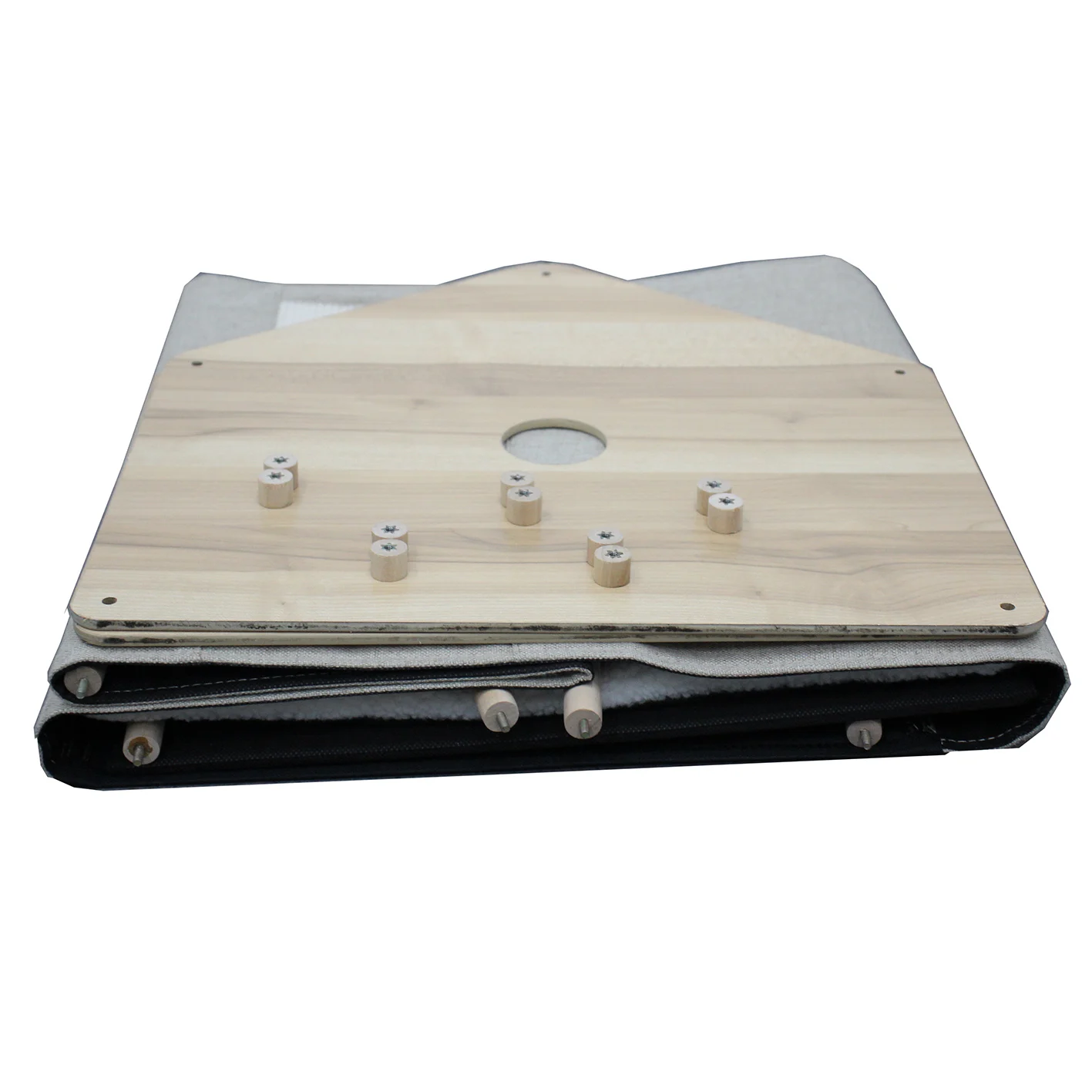 smart large foldable indoor wooden fabric pet cat bed luxury house for living room