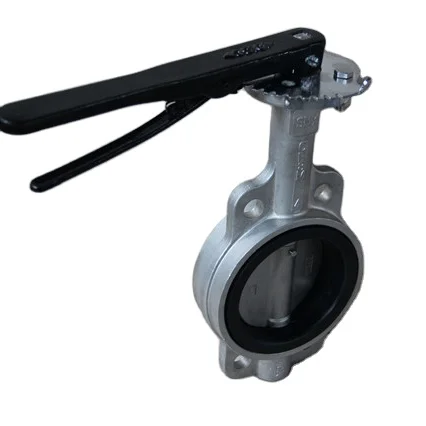 Wafer type pneumatic actuator en558 ductile iron butterfly valve