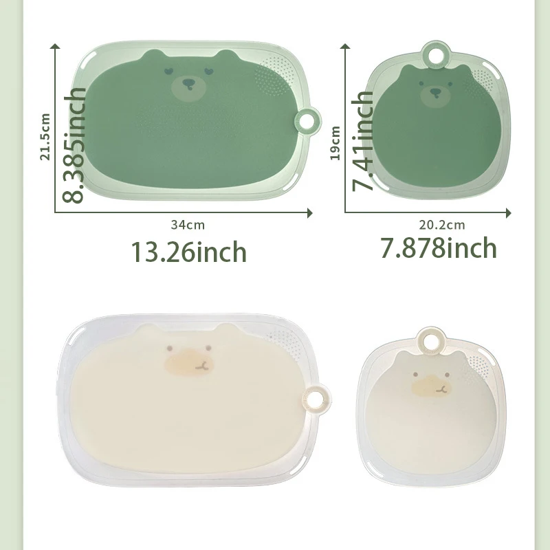 Plastic Cutting Board for Vegetable Fruit Meat  Easy to Clean Durable  Kitchen Space Save Home Use