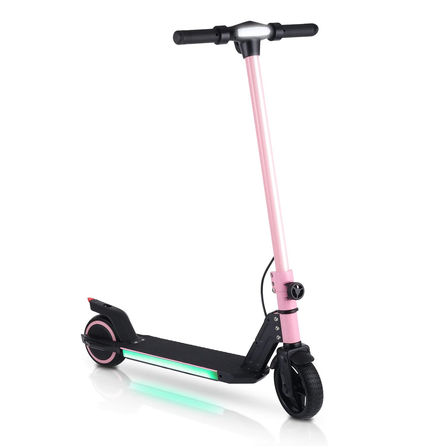Emoko 6.5 Inch Kick Scooter Kids MAX Speed 16 km Brake Throttle LED Lights Solid Tyre A43 Sensor Electronic Scooter Boys Girls
