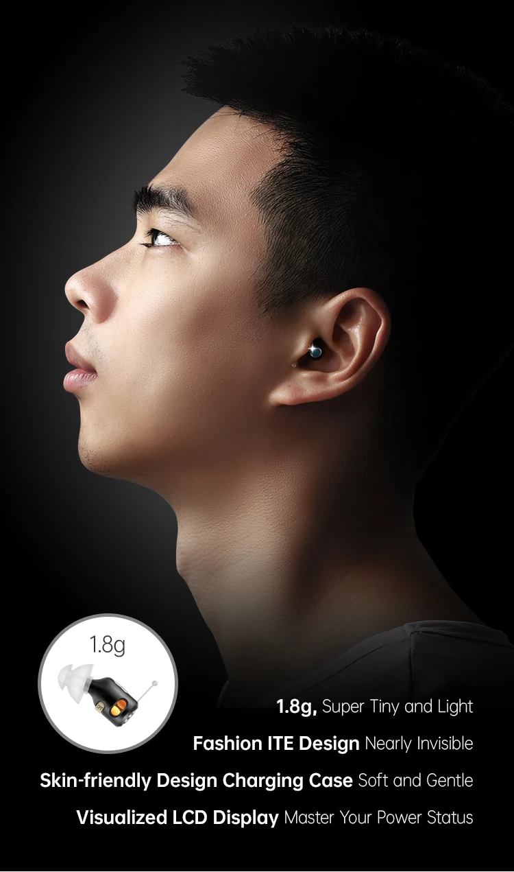JINGHAO мини перезаряжаемый цифровой усилитель слухового аппарата
