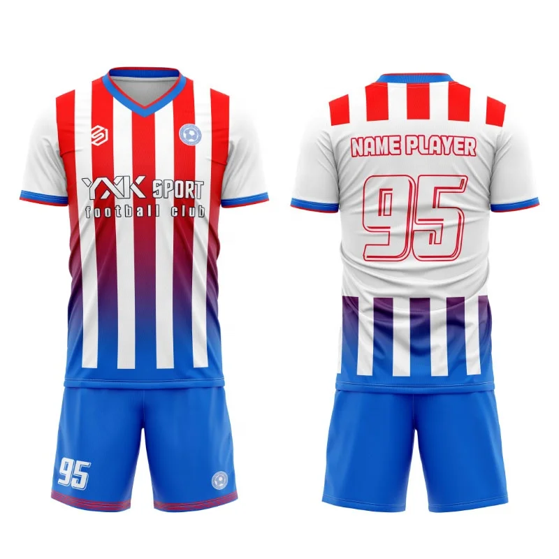 Custom Club Soccer Uniforms Soccer Kit Short Sleeve Soccer Wear Sublimation Football Uniform