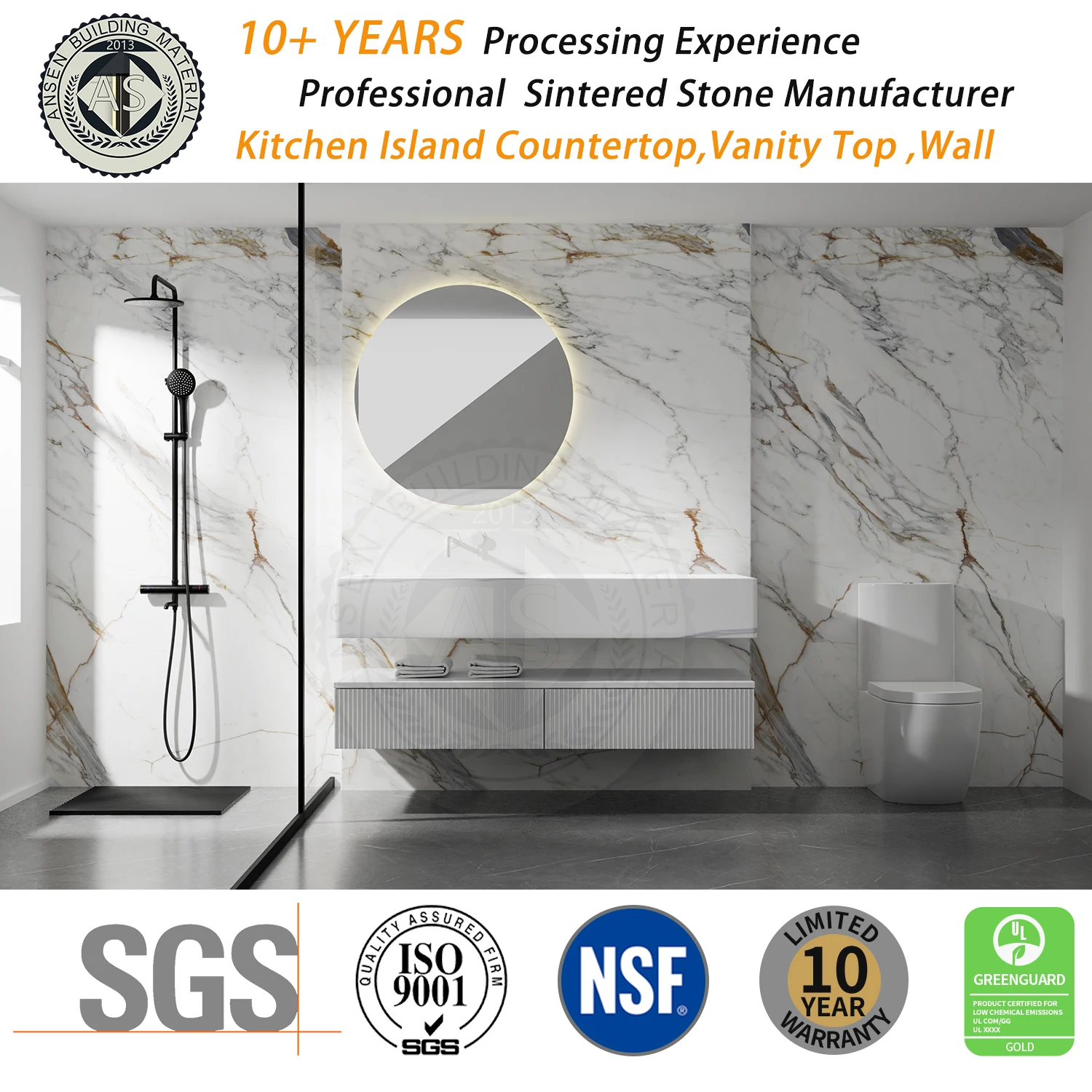 3200*1600*12mm thickness marble look silky surface calacatta white gold veins large format sintered stone