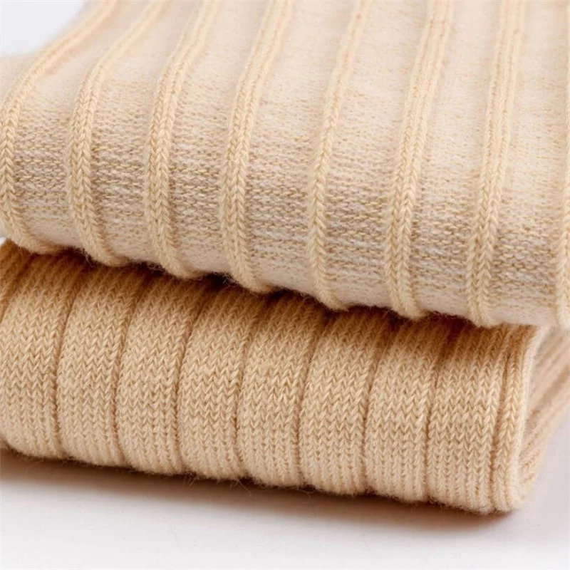 Fashion Cotton Solid Double Needle Toddler Baby Girls Over Knee High Socks Winter Kids Tights