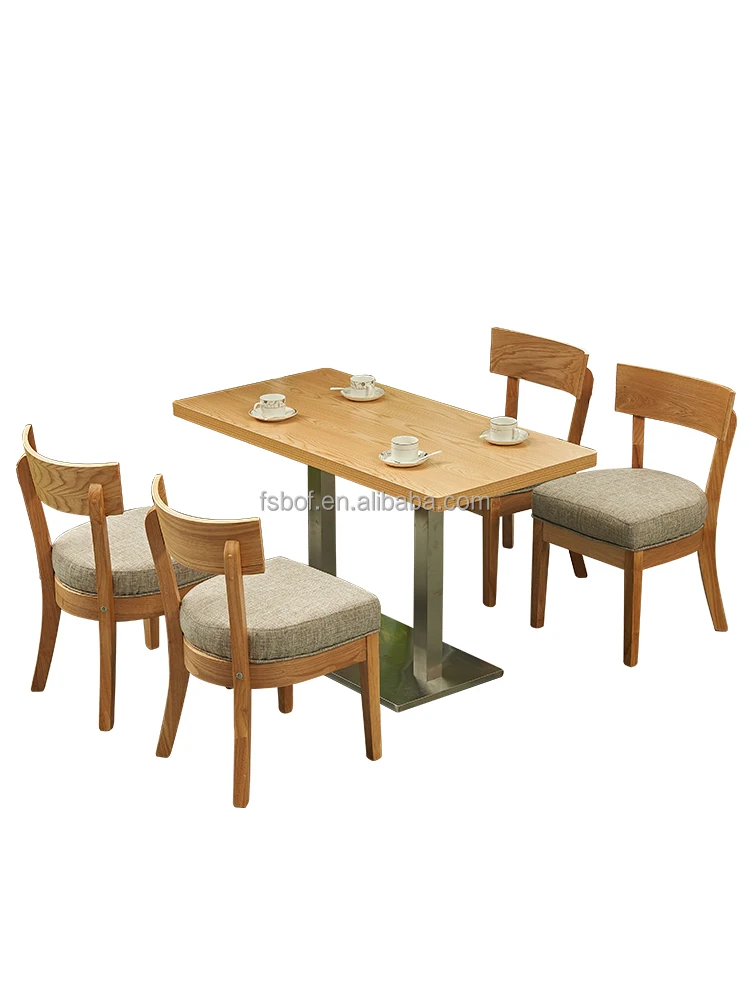 Cheap restaurant bistro tables chairs cafe table wood dining chair coffee shop furniture
