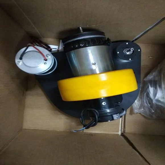 198mm  3000W Synchronous Servo Motor agv drive wheels and stacker wheels material handling equipment parts for loading container