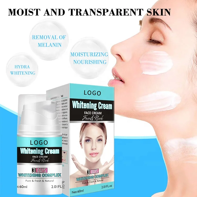 Private label customized african face whitening cream lotion neck skin moisturizing whitening cream