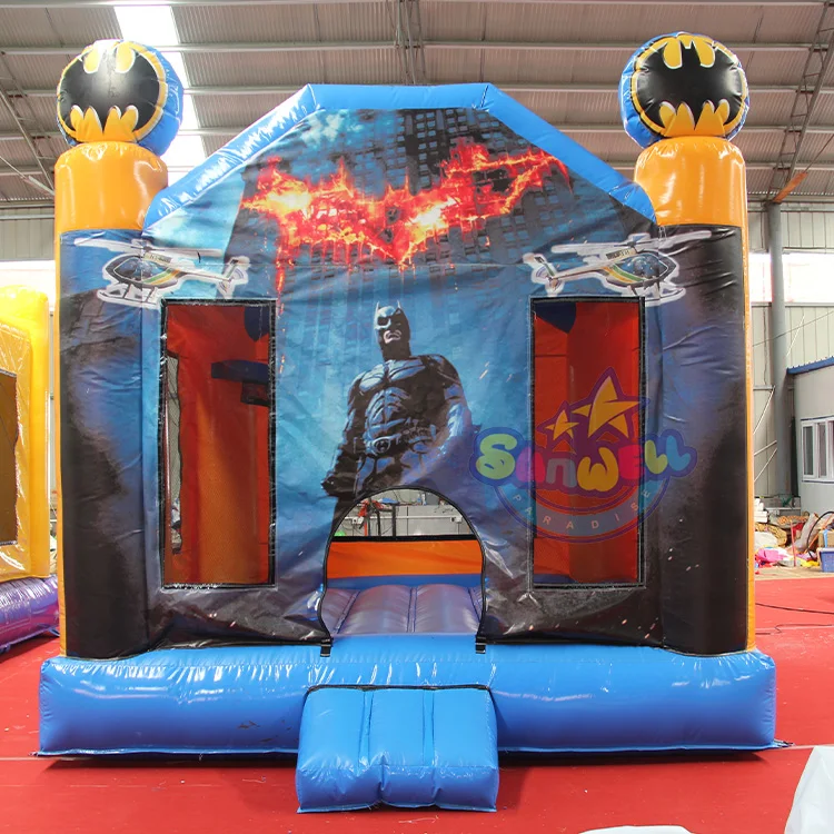 14ft jump bounce house commercial inflatable The Dark Knight bouncer castle for kids