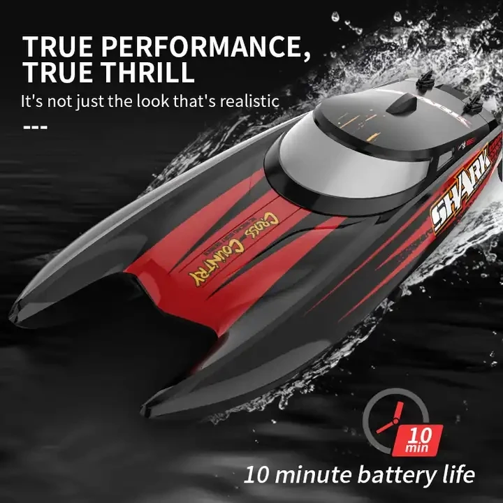 2.4G Catamaran Waterproof 30km/H Shantou Water Cooling Plastic Rowing high speed ship fast rc racing boat radio control toys