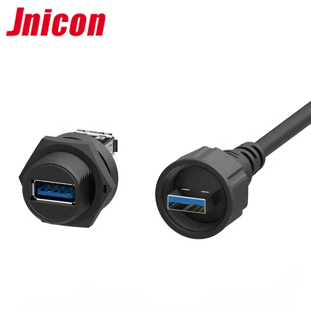 Jnicon M25 ip67 panel mount usb 3.0 female usb connector