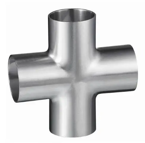 Stainless Steel Material 4-way Pipe Fitting Sanitary Cross