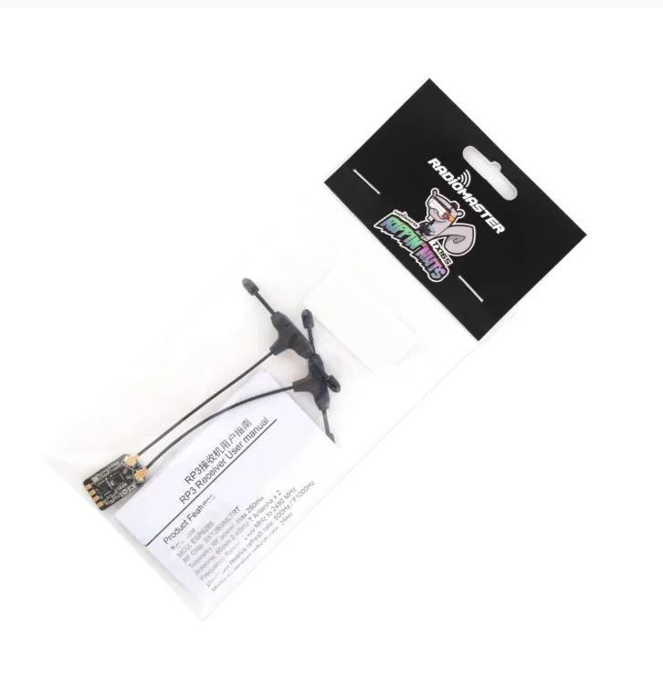 RadioMaster RP3 Diversity ExpressLRS ELRS 2.4GHZ Nano Receiver Dual Antenna for RC Airplane FPV Freestyle Tinywhoop Long Range