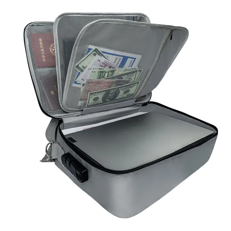 Многослойное портативное хранилище файлов с замком для важных паспортных сертификатов, водонепроницаемый огнестойкий органайзер для документов, сумка