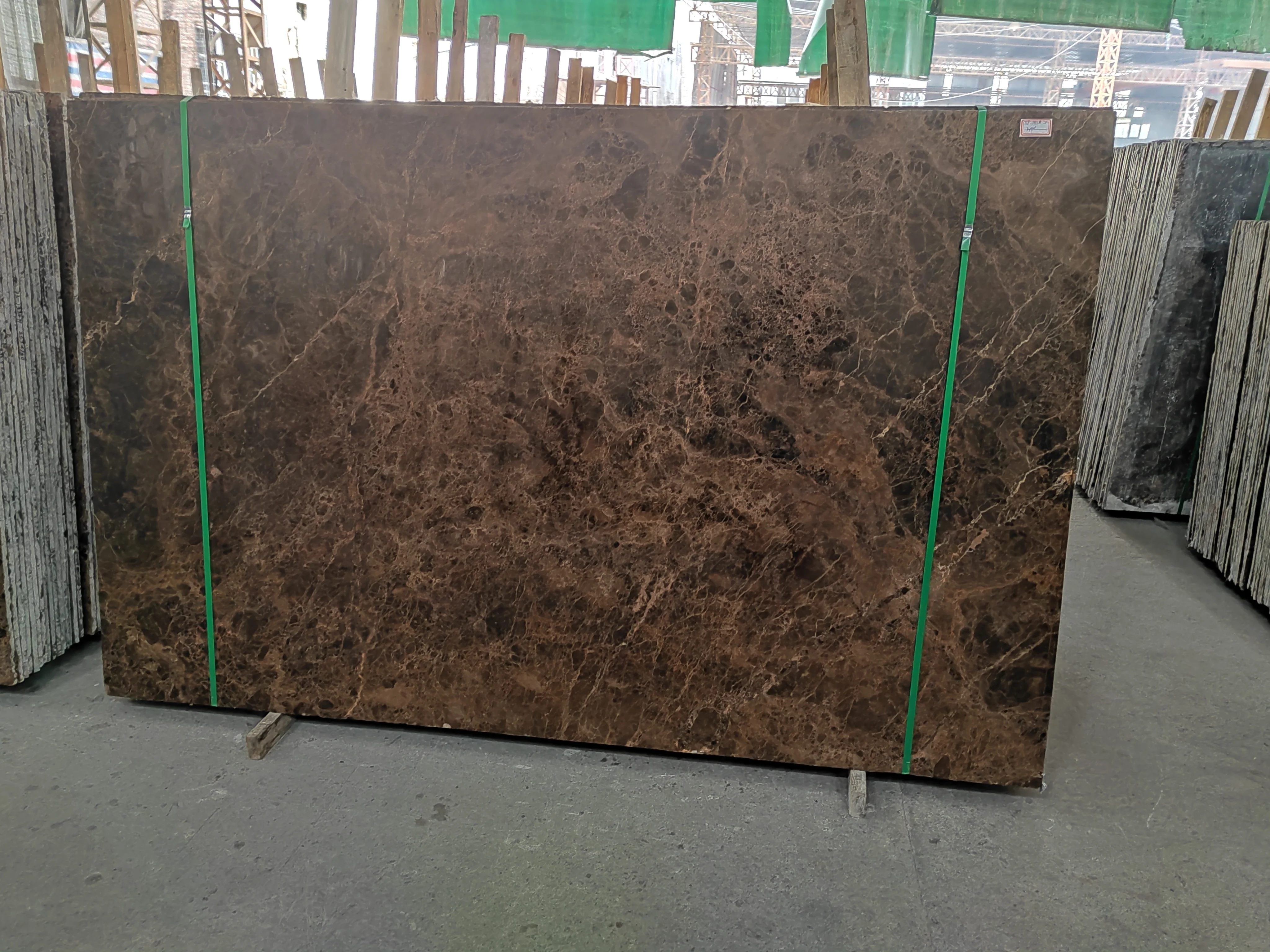 Nature Stone Brown Dark Brown Marble Tiles Natural Marble Veneer Floor Slab