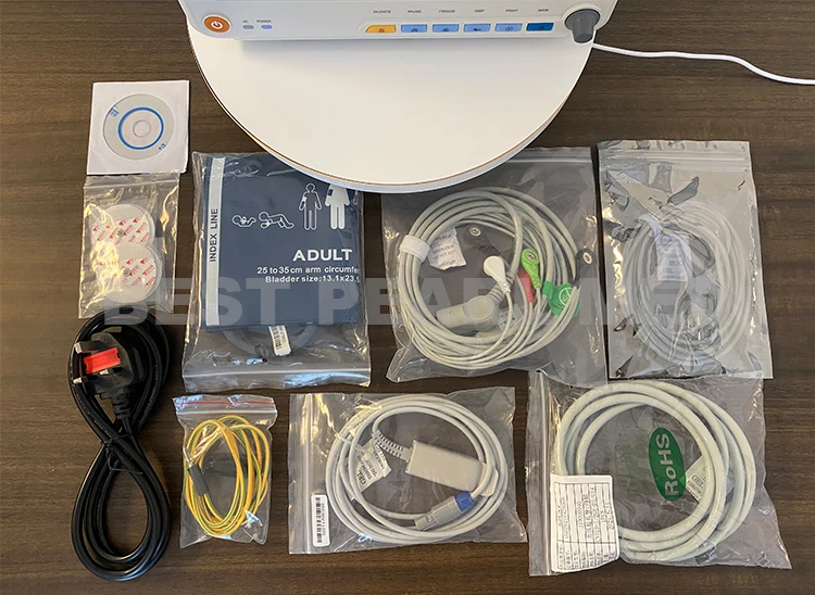 BPM-M1504 Portable Device Wall Mount Veterinary Multi-Parameter Vital Signs Monitor