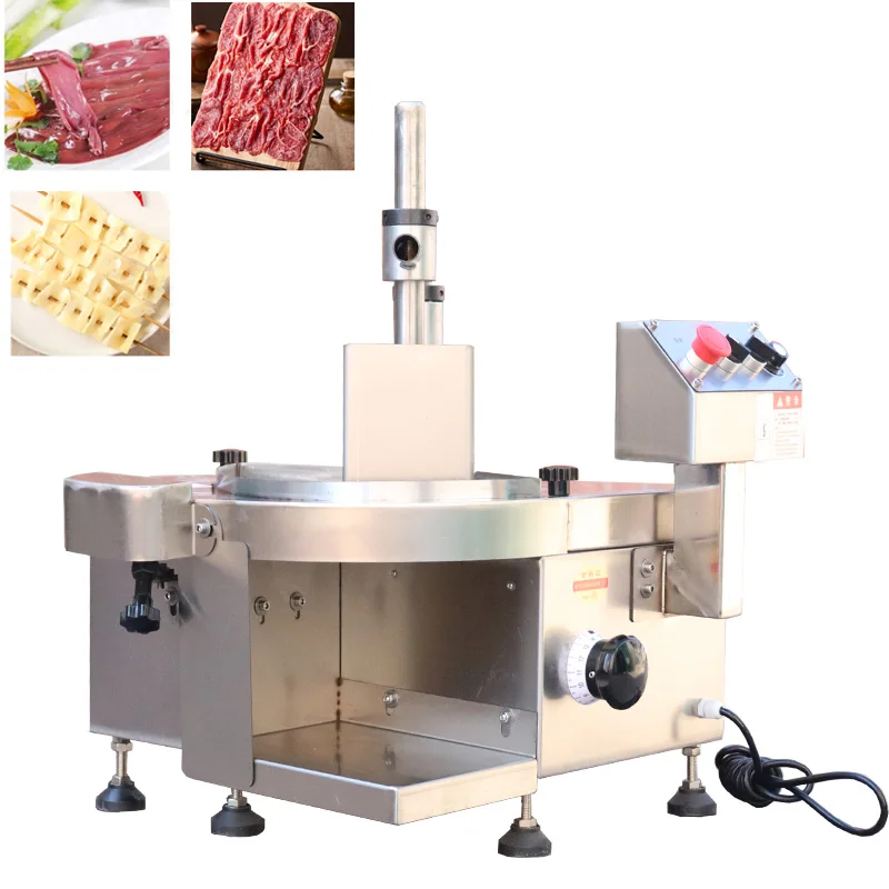 Best Small Stainless Steel Desktop Professional Commercial Kitchen Electric Fully Automatic Food Fresh Beef Pork Meat Slicer