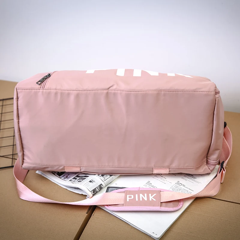  unisex Large Capacity Duffel Sports Bag Custom logo women pink sport crossbody duffle gym bag for