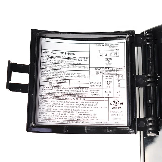 AC Disconnect Box Switch Electronic Components