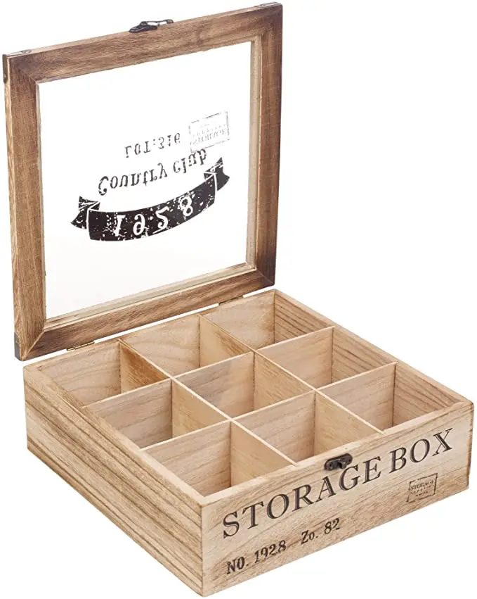 9 compartments personalized tea bag gift box