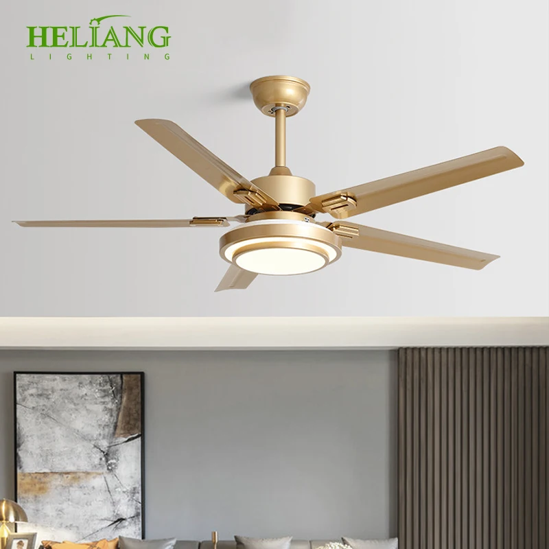 Modern Acrylic Led Ceiling Fan Lamp With Blades Intelligent Remote Control Ceiling Fan Light