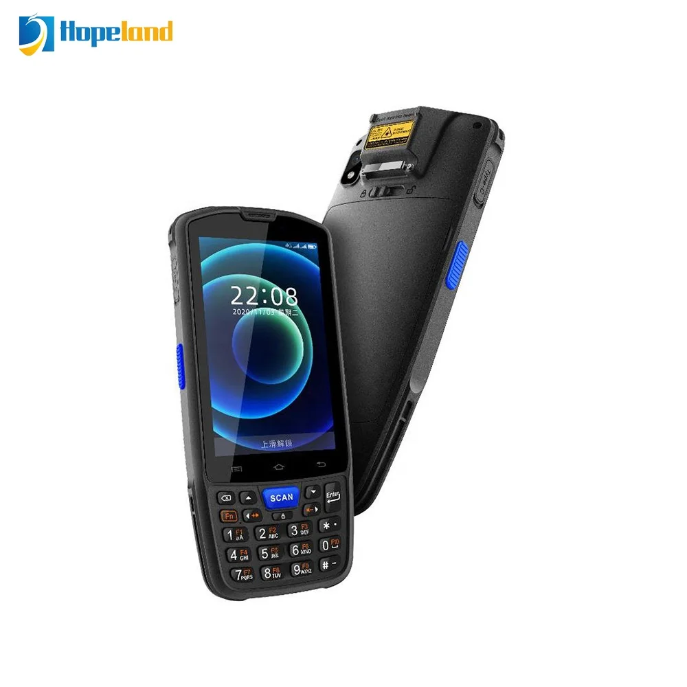 Hopeland portable rfid reader UHF NFC 4G WIFI GPRS android 9 handheld barcode scanner industrial rfid reader pda