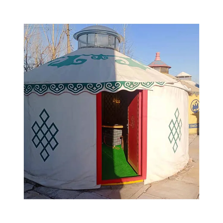 2022 Innovative Products Tent Glamping Outdoor Mongolian Ecological Bamboo Yurt For Living