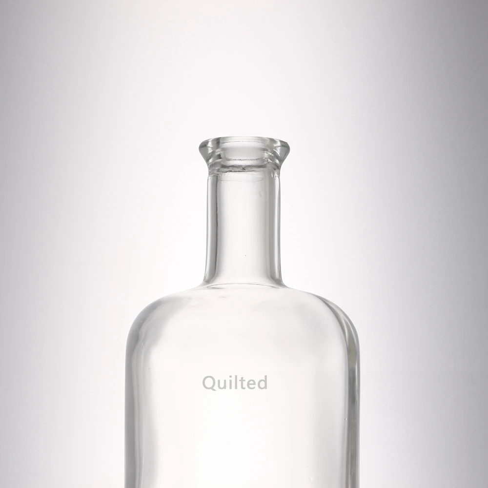 Wholesale 375ml 750ml Glass Spirit Bottle Gin Whisky Rum Vodka Wine Glass Bottles With Stopper Cork
