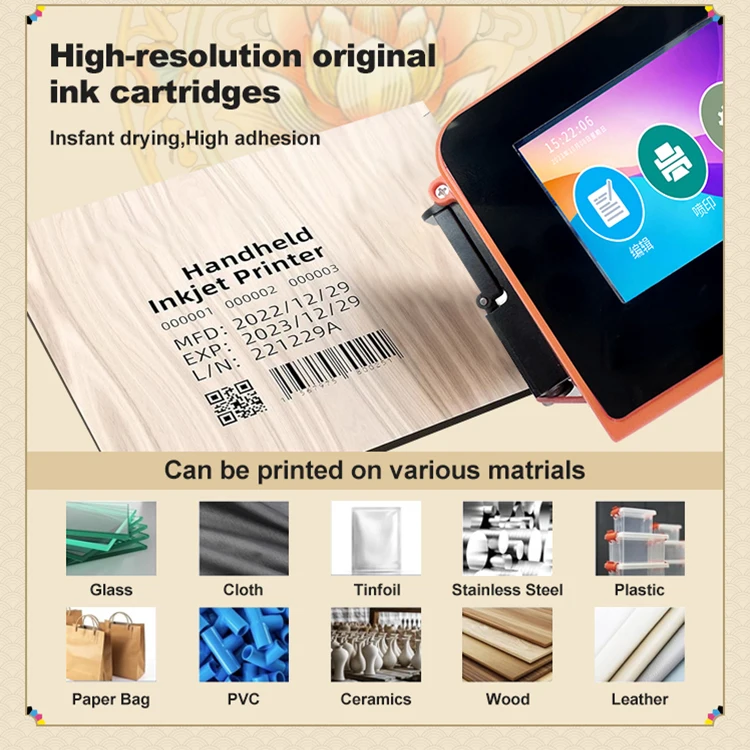WISEPRINT TIJ Mini Handheld Portable Mini Batch Coding Inkjet Printer Machine