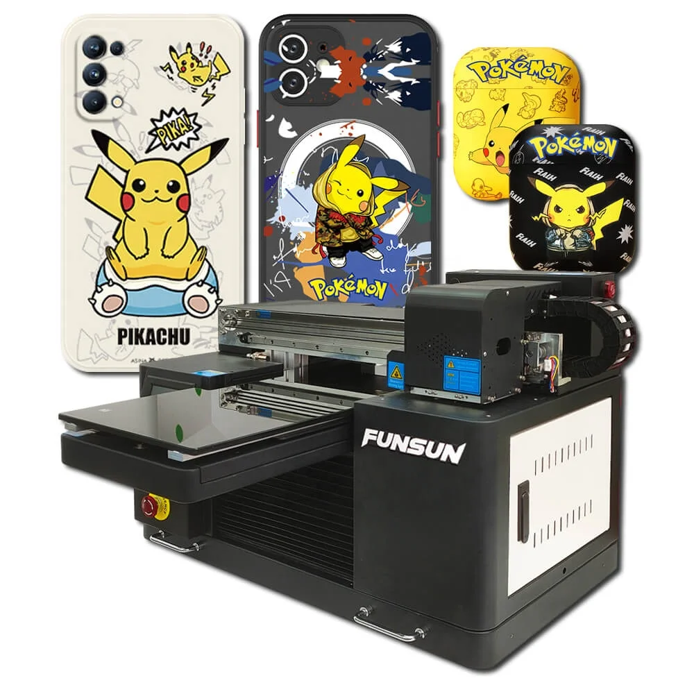 Funsun Factory Direct Wholesale A3 UV Flatbed Printer for Phone Case Cup Glass PVC Wood Leather