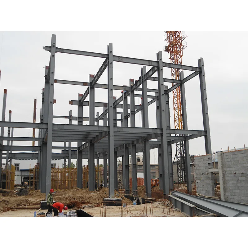 Galvanized steel warehouse building construction multi storey light steel structure office building supermarket