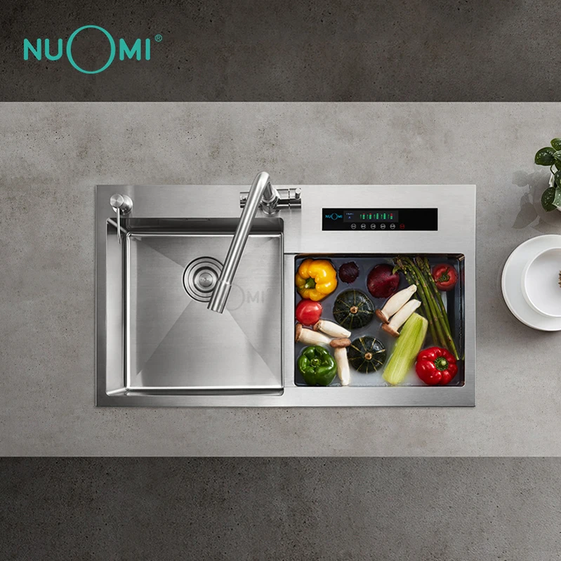 
NUOMI 304 Undermount Double Bowl Kitchen Stainless Steel Intelligent Sink 