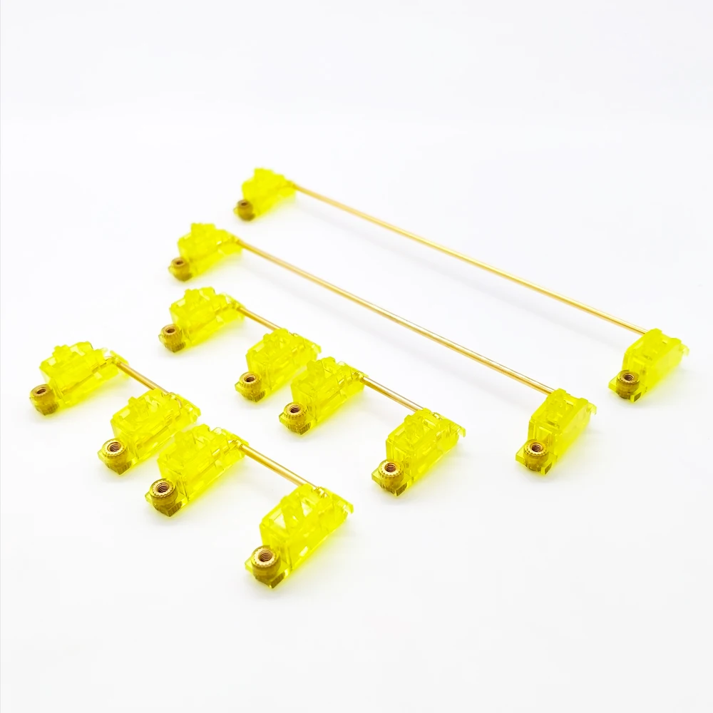 Tecsee Custom Mechanical Keyboard PCB Stabilezer DIY Transparent Keyboard Stabilizer Gold plated Keycap Stabilizers