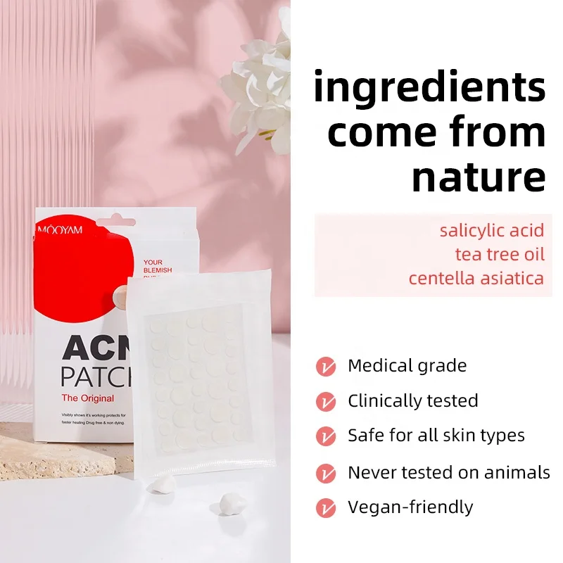 Private Label Healing Cover Pimple Patch Acne Spot Treatment Custom 36 Patchs Waterproof Hydrocolloid Acne Patch
