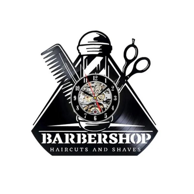 Настенные часы Barbershop для маникюрного салона современный дизайн 3D украшение