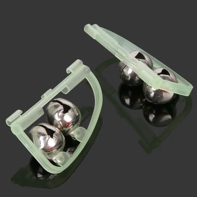 5cm carp fishing Green ABS Rod Bells Ring Double fishing accessories alarm bell