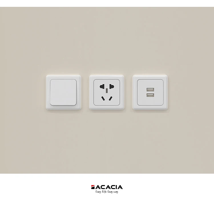 Caravan Accessories 16A 250V 2 Gang 1 Way Electric Switch 65*65mm RV Interior Parts