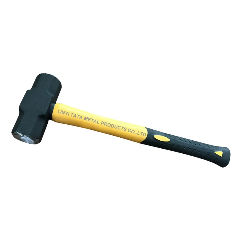 high quality sledge hammer with steel forged hammer hammer head fiberglass handle