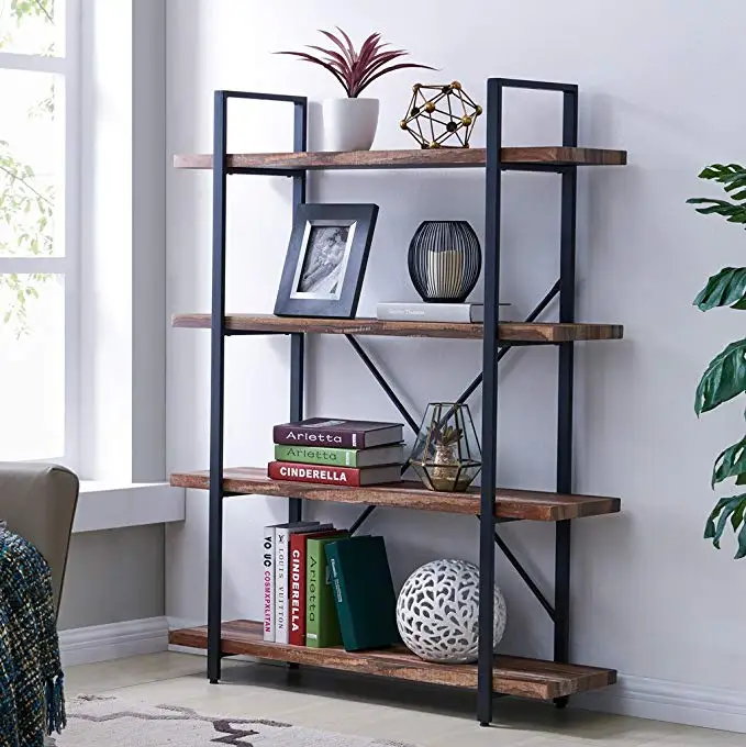 High quality bookcase storage rack wooden indoor display