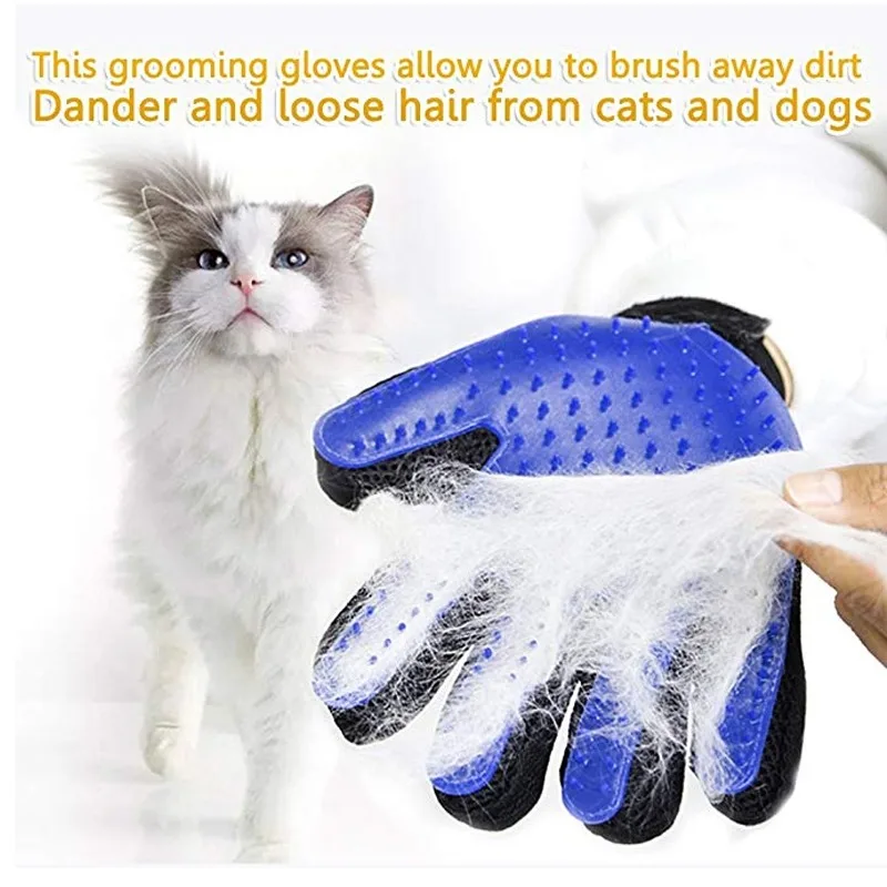 Wholesale Custom Silicone Pet Hair Remover Gloves Pet Grooming Glove Guantes de mascotas Deshedding Brush Glove