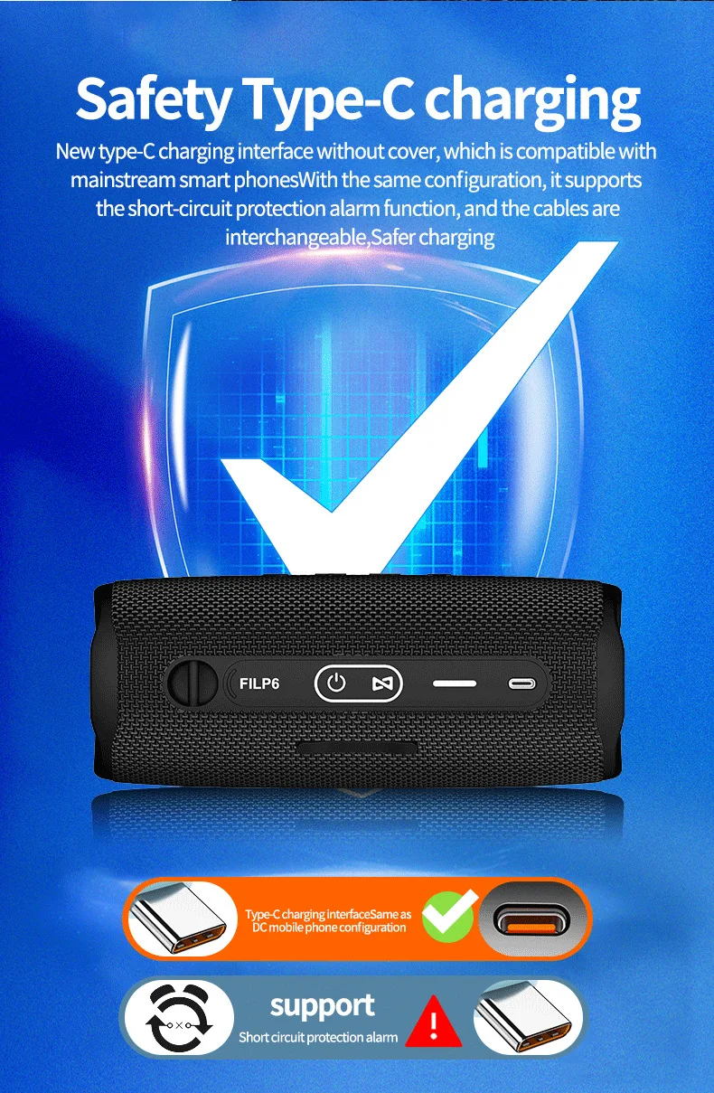 Kozh Flip 6 Eric Ye Outdoor Waterproof Portable Subwoofer Wireless Flip 6 Speaker 1to1 With Tf Usb Fm Aux Flip6