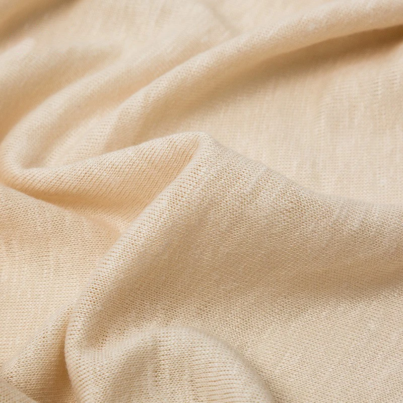 55%hemp 45%organic cotton--New Design casual style hemp cotton knit jersey organic fabric for clothing